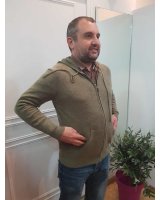 Pull gilet zip savannah cachemire