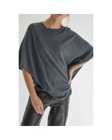 Poncho en cachemire Anthracite