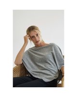 Poncho in cachemire Grigio chiaro