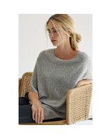 Poncho en cachemire Gris clair