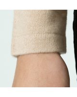 Beige Cashmere Round-Neck Sweater | Hermine de Pashmina
