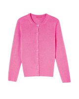 Cashmere cardigan Vivid pink