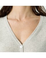 Light Grey Cashmere V-Neck Sweater for Women