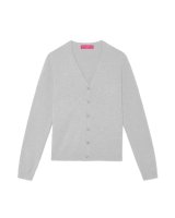 Damen Kaschmir V-Ausschnitt Pullover in Hellgrau