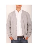 Gillet en cachemire gris clair pour homme