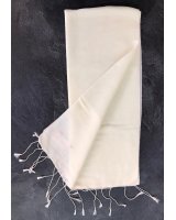 Pashmina aus Seidenwasser Weiß