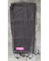 Grey black pashmina | Hermine de Pashmina