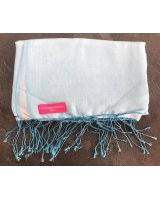 Ice Blue silk-water pashmina | Hermine de Pashmina