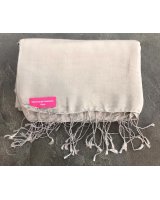 Pashmina in cashmere e seta grigio 40 x 160 cm | Hermine de Pashmina