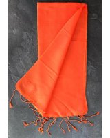 Pashmina arancione in cachemire e seta 40 x 160 cm | Hermine