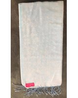 Pashmina ricamata azzurro cielo cashmere e seta | Hermine de Pashmina