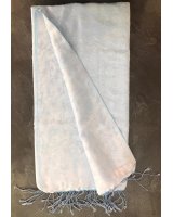 Pashmina ricamata azzurro cielo cashmere e seta | Hermine de Pashmina