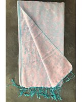 Pashmina ricamata rosa | Hermine de Pashmina