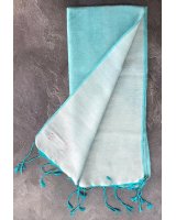 Pashmina turchese chiaro in eau de soie | Hermine de Pashmina