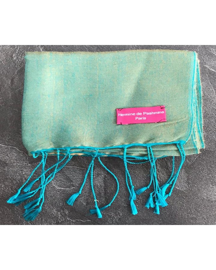 Pashmina groen beige | Hermine de Pashmina