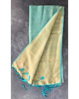 Green beige pashmina | Hermine de Pashmina