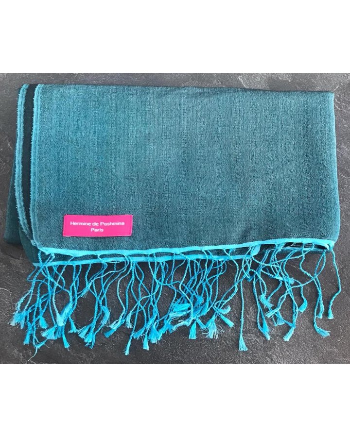 Pashmina Blau und Jeansblau | Hermine de Pashmina