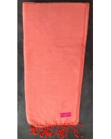 Pashmina Korallenorange aus Seidenwasser | Hermine de Pashmina