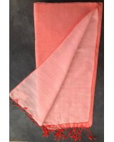 Pashmina Korallenorange aus Seidenwasser | Hermine de Pashmina