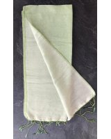 Pashmina in cashmere e seta verde e verde chiaro | Hermine de Pashmina