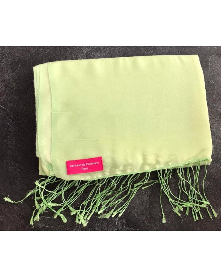 Pashmina en eau de soie Vert pâle