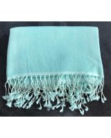 himmelblauen Kaschmir- und Seiden-Pashmina