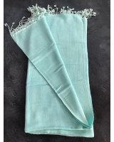 luxe hemelsblauwe kasjmier en zijden pashmina