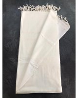 weißen Kaschmir- und Seiden-Pashmina