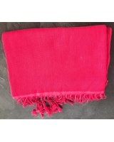 luxury red cashmere and silk pashmina