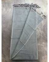 grauen Kaschmir- und Seiden-Pashmina