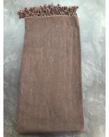 luxury brown cashmere and silk pashmina