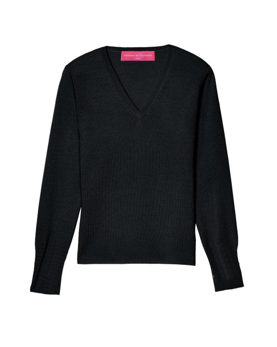 Pull Col en V Cachemire Bleu ciel | Hermine de Pashmina