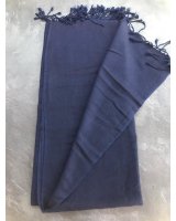 pashmina cachemire et soie de luxe bleu marine