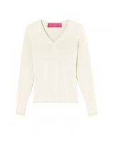 Pull col en V cachemire Naturel