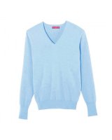 Pull col V en cachemire Bleu sky pour homme