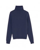 Navy Blue Cashmere Turtleneck Sweater for Women