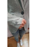 Blazer in cashmere grigio chiaro per donne