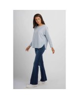 hellblauen Oversize-Kaschmirpullover für Damen mit Bootsausschnitt