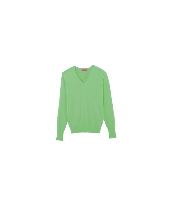 Maglia con scollo a V in Cashmere Paradiso verde da Uomo