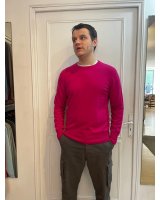 Maglia uomo cashmere lampone | Hermine de Pashmina