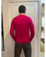 Kaschmirpullover Herren Himbeere | Hermine de Pashmina