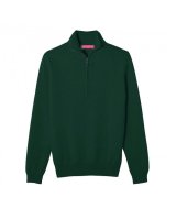 Dunkelgrün Kaschmir-Trucker-Pullover für Herren