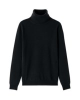 Dolcevita in cashmere nero per donna