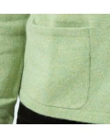 Women's Paradise Green Cashmere V-Neck Sweater