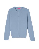 Damen-Kaschmir-Cardigan in beruhigendem Blau