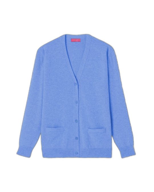 Gilet Oversize in Cachemire Blu Tranquillo