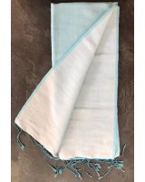 Pashmina blu ghiaccio in eau de soie | Hermine de Pashmina