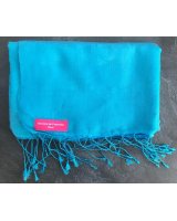 Pashmina Türkis aus Seidenwasser | Hermine de Pashmina