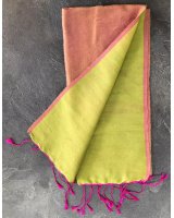 Pashmina fucsia e verde chiaro | Hermine de Pashmina