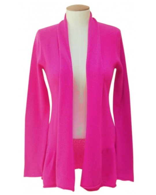 Gilet Froufrou en cachemire Framboise